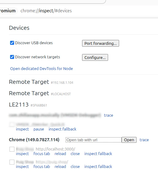 Chrome Browser Settings Screen