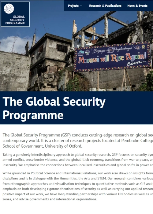 Oxford Global Security Programme Home Page