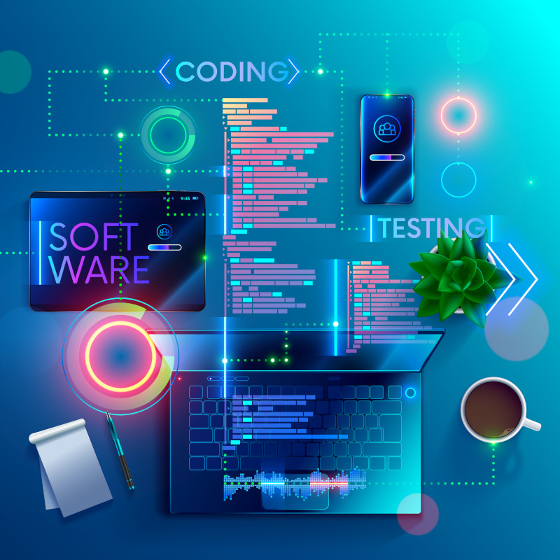 Visualisation of programming in blue