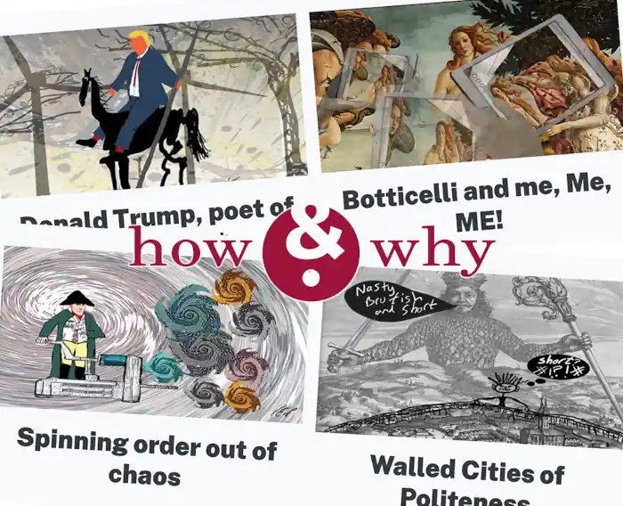 How and Why home page showing a selection of articles