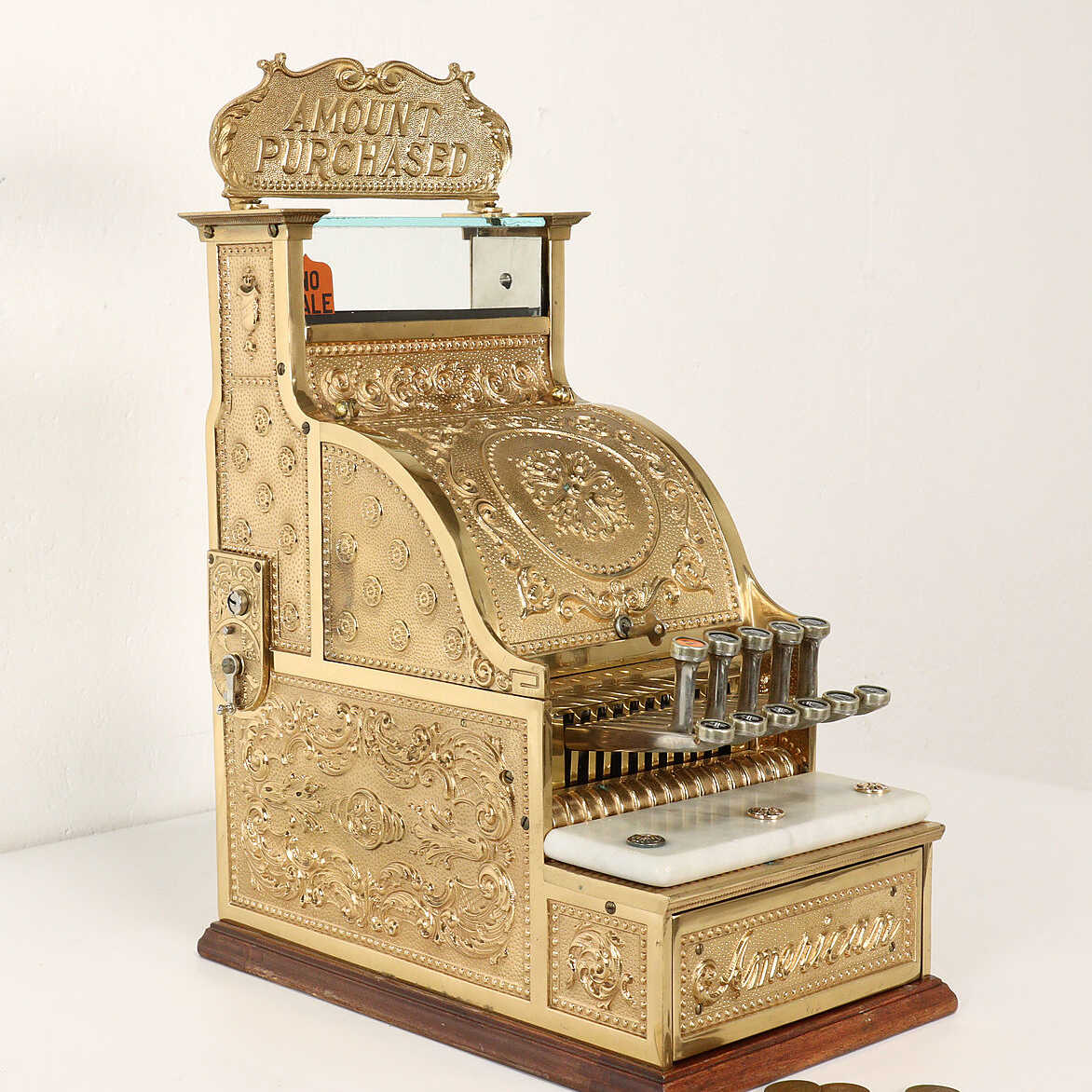 Photo of an old fashioned shop till