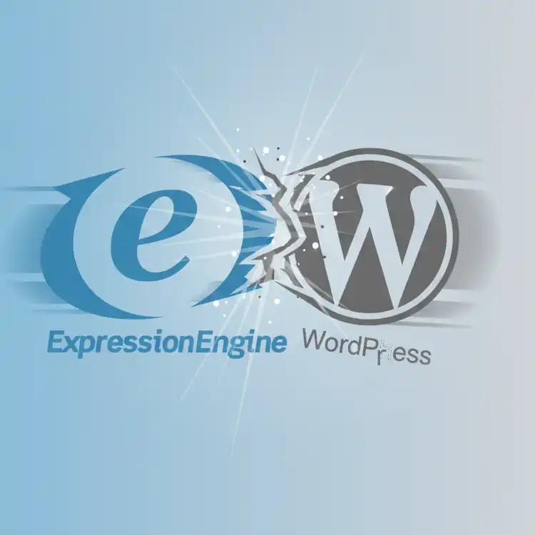 ExpressionEngine Logo fighting the WordPress Logo
