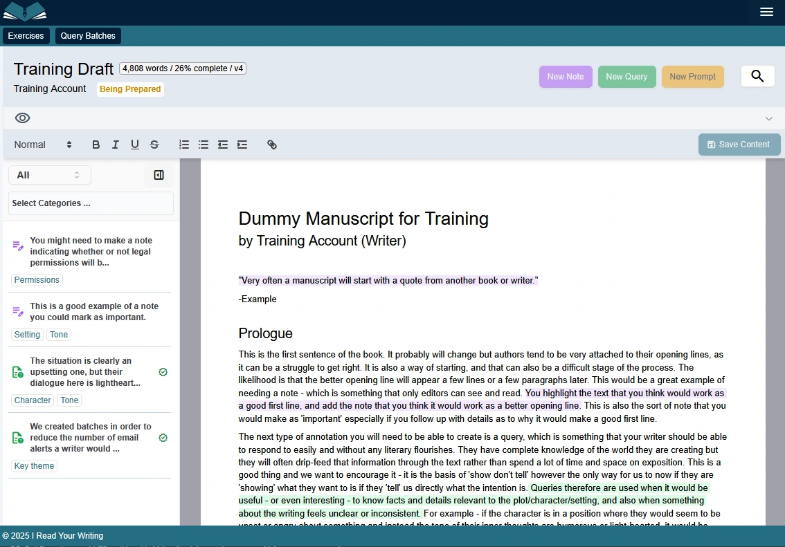 Screen grab from the Marginks App