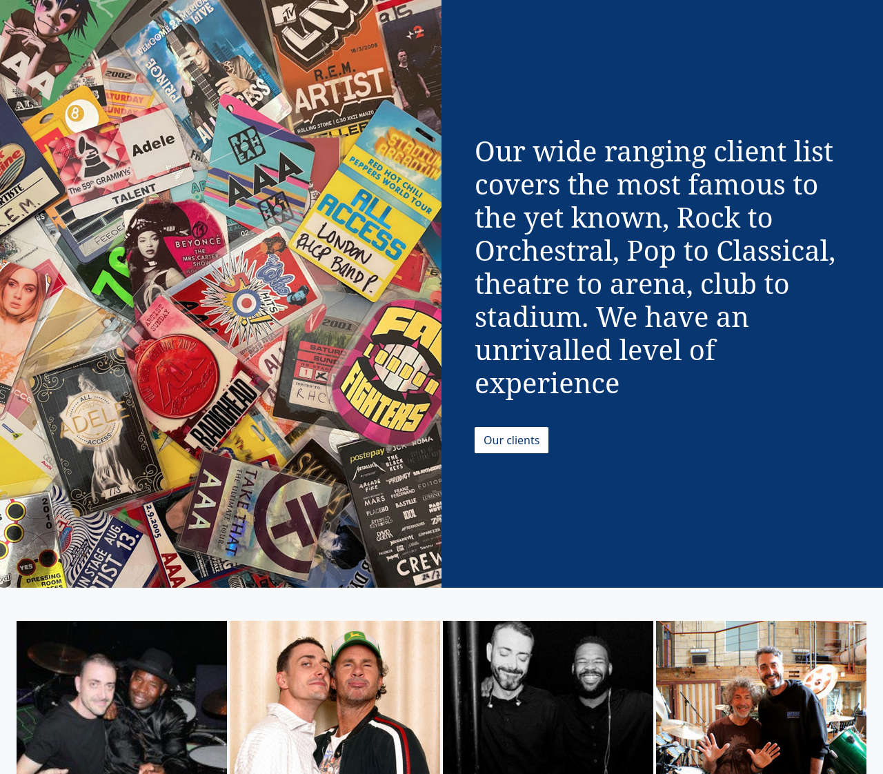 London Drum Company home page