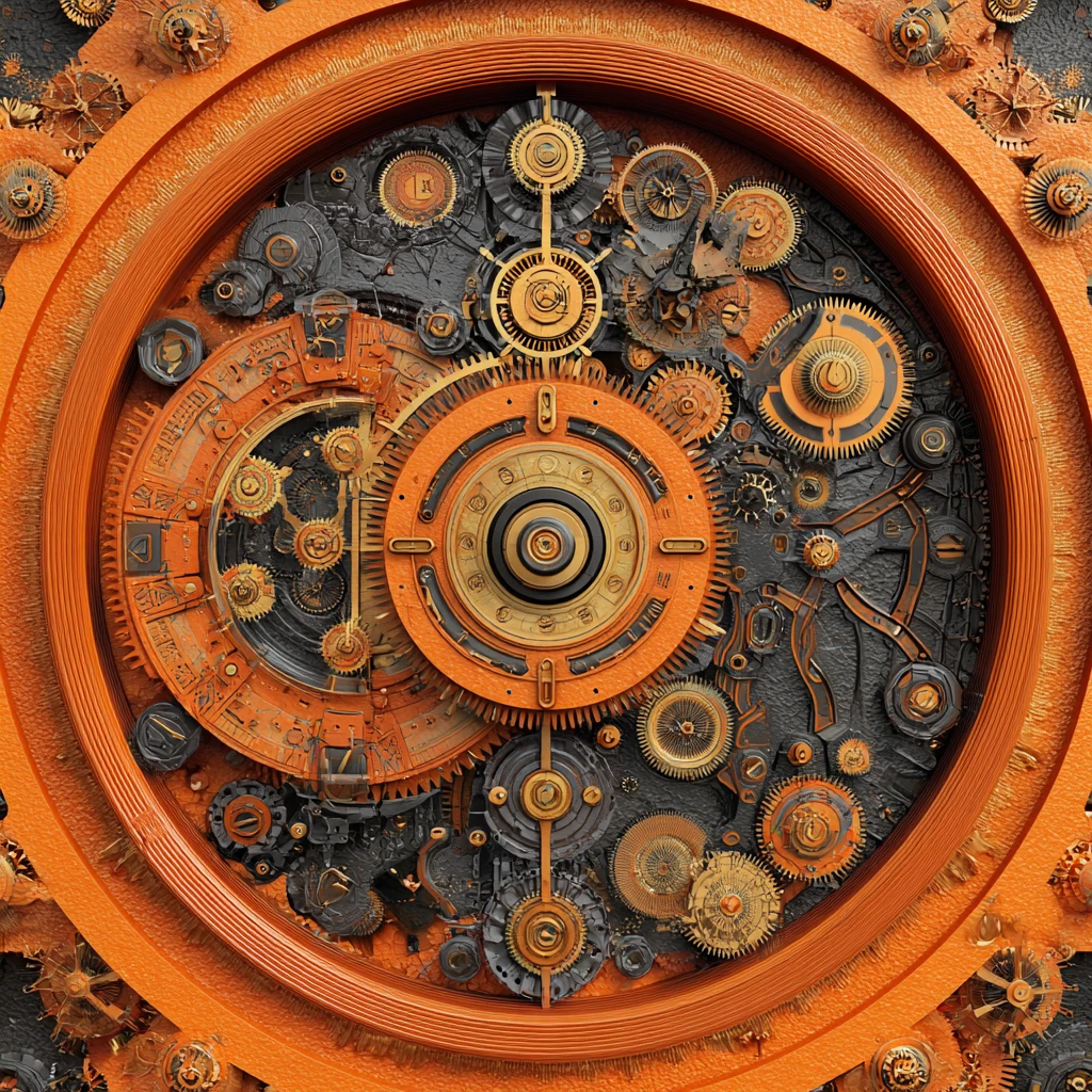 Graphic of the inside of a clockwork machine