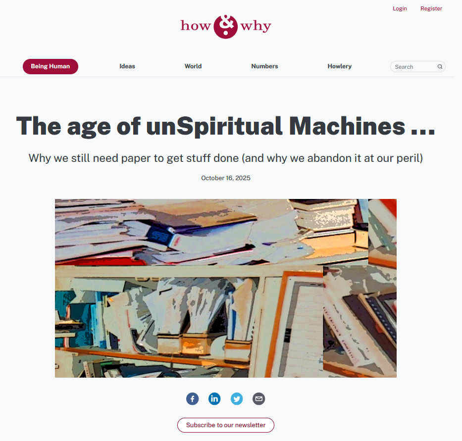 How and Why article web page