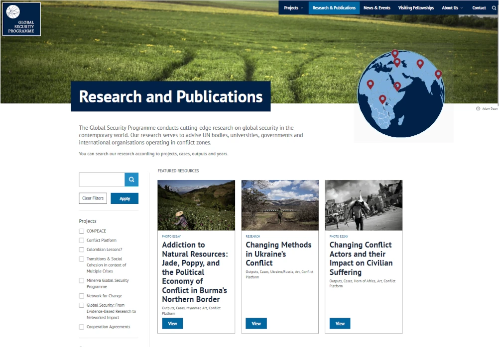 Global Security Programme Research and Publications Page